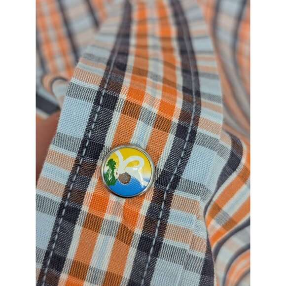 Vintage Rocawear Button Up Shirt Men Size 3XL Plaid Hip Hop Streetwear Y2K Logo - Picture 4 of 13